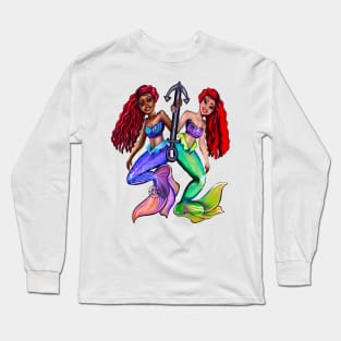 mermaids with anchor Long Sleeve T-Shirt